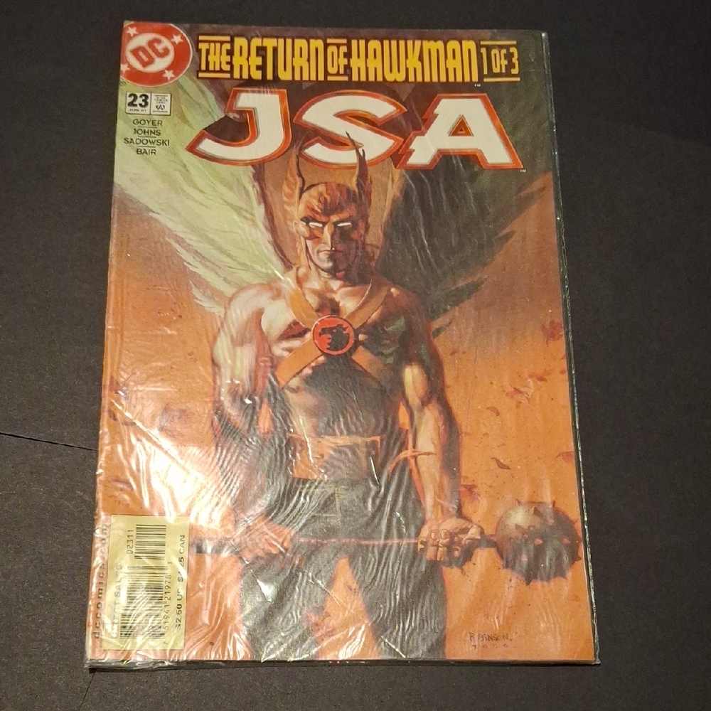 DC JSA Comic with Hawkman in Red and Brown